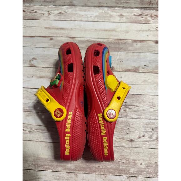 Crocs Classic Lucky Charms Limited Edition Clogs Men's 5 Women's 7 Red Jibbitz - Picture 6 of 7